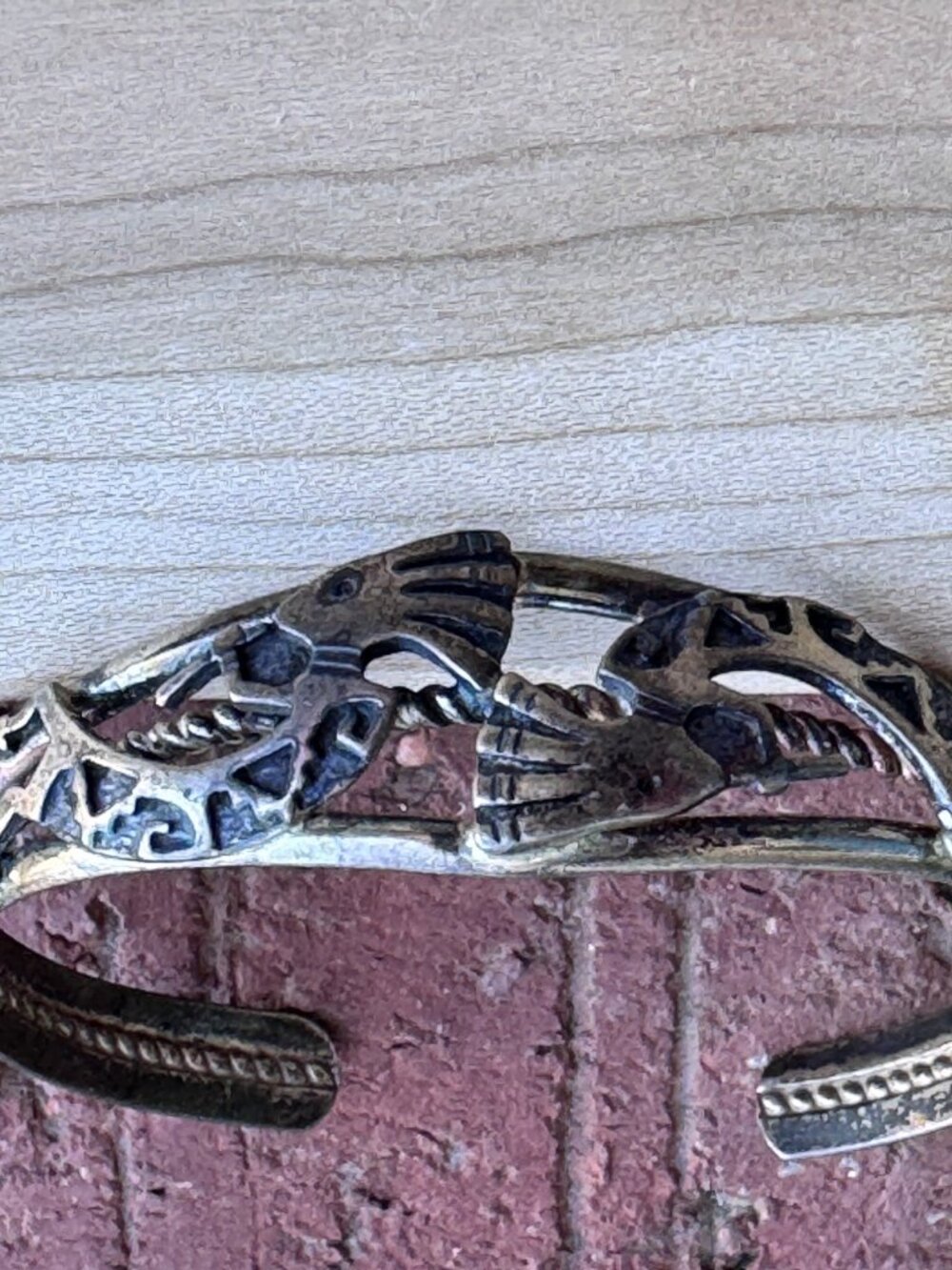 Native American Sterling Silver Bird Overlay Cuff Bracelet 13.75g 5.25” - Picture 2 of 8
